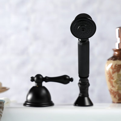 Kingston Brass Vintage Deck Mount Hand Shower with Diverter for Roman Tub Faucet