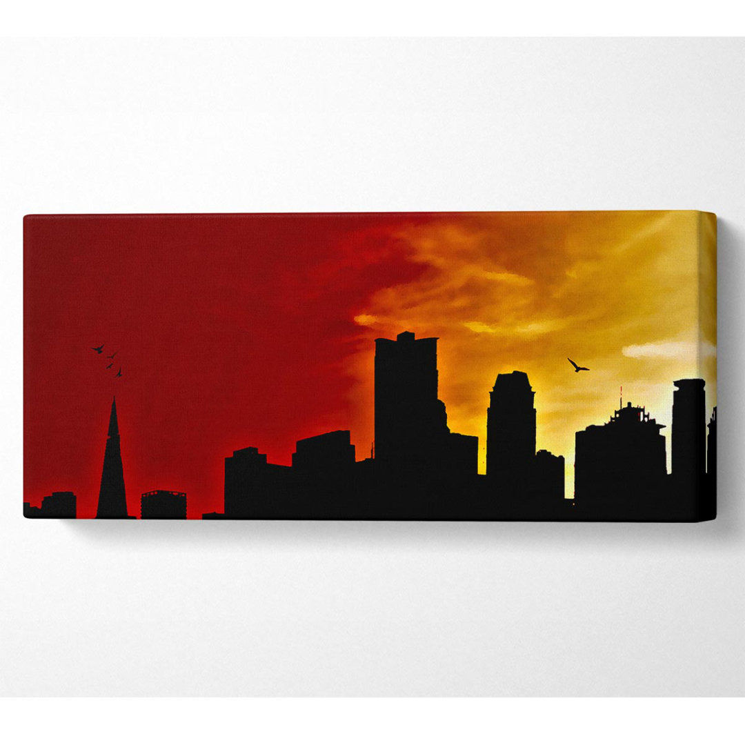 Kunstdruck Orange City Sky