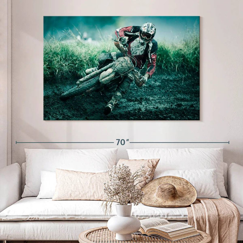 Sireci Drifting Dirt Bike, 34" H x 51" W
