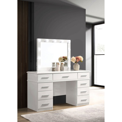 Bureau de coiffeuse 9 tiroirs Sarah