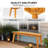 45-Inch Solid Wood Backless Outdoor Bench-1431758923
