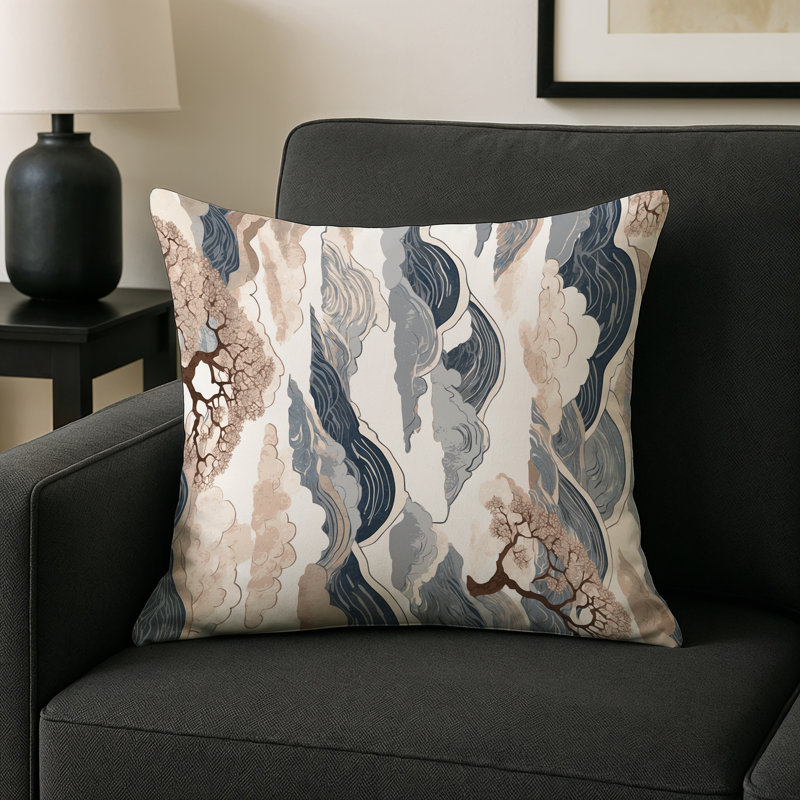 Tranquil Bloom Indoor And Outdoor Throw Pillow, Square 20"