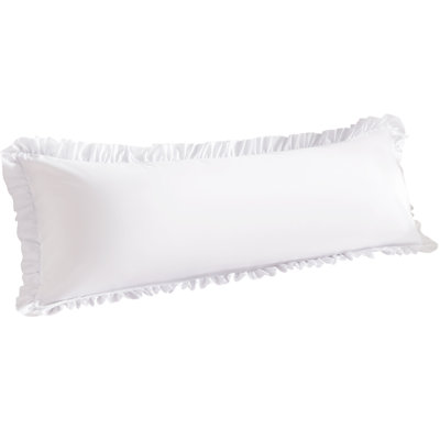 Taie d'oreiller pour le corps en microfibre brossée à volants, taie d'oreiller pour le corps doux infroissable et résistante aux taches, 20 po x 54 po, 1 paquet