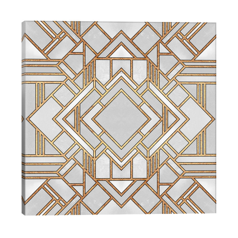 Art Deco I - Print on Canvas, 45.72 cm H x 45.72 cm W x 1.91 cm D, No Frame