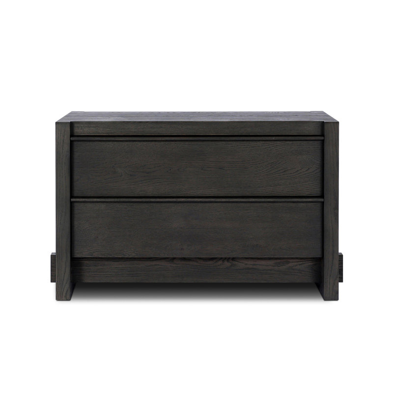 ARAMIS 2 - Drawer Nightstand, Smoked Black Resawn