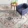 Christa Oriental Gray/Cream/Fuchsia/Sapphire/Gold Area Rug