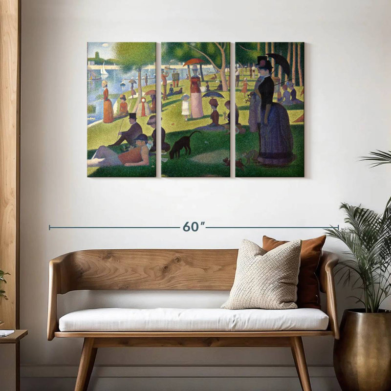 Leisha un dimanche sur la Grande Jatte, H 28 po x l 45 po