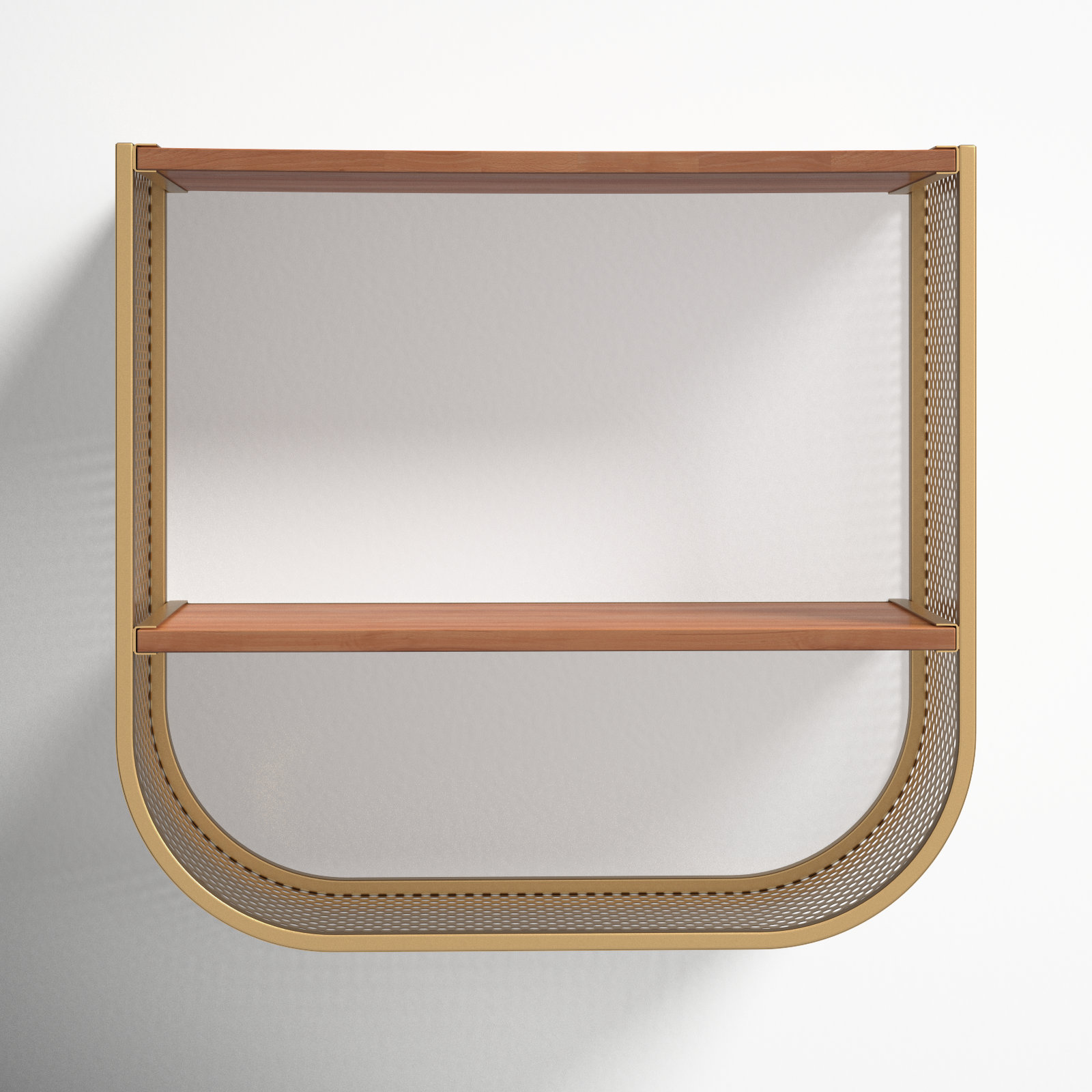 2 Piece Metal Tiered Wall Shelf