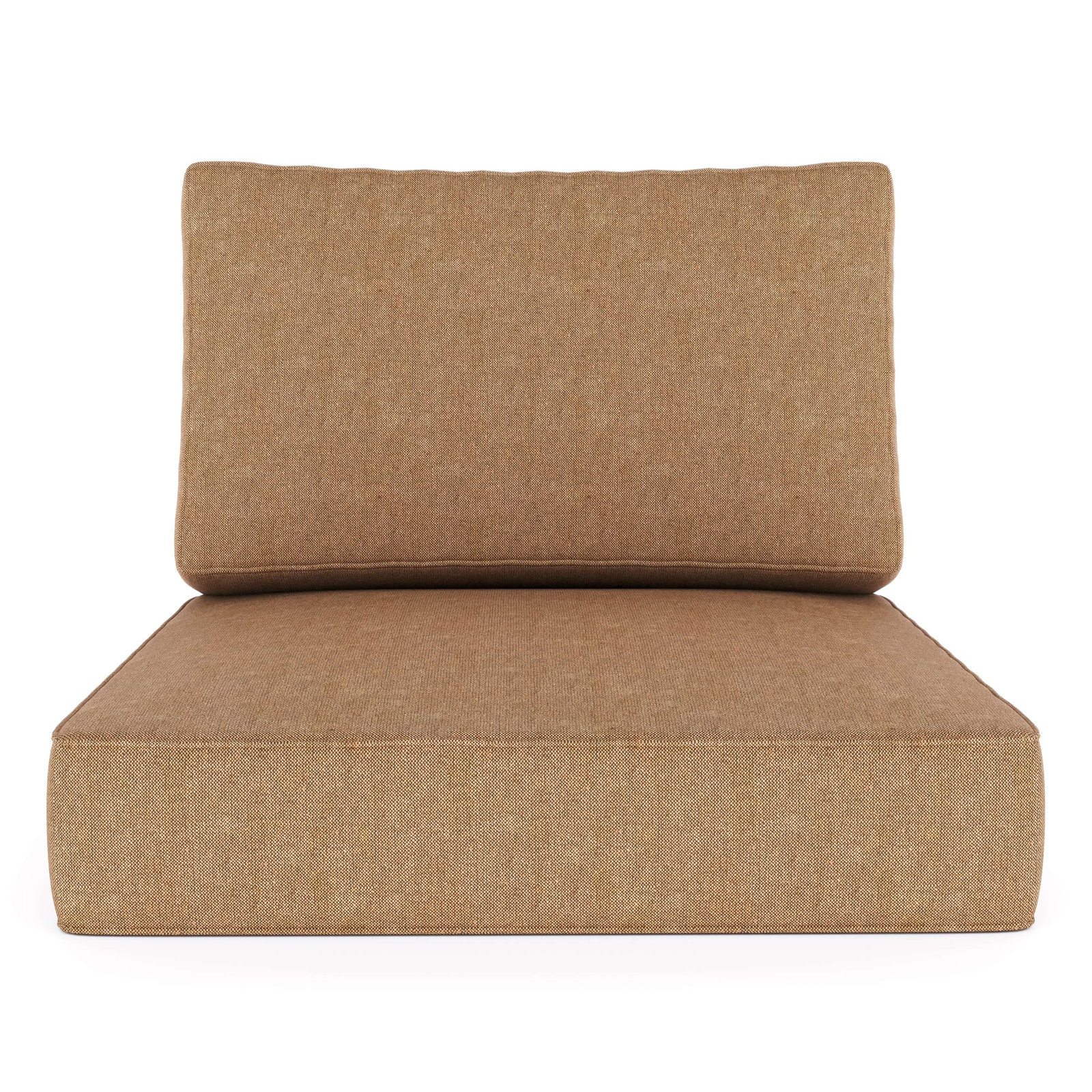 Lani Outdoor Sunbrella Seat/Back Cushion, Canvas Heather Beige Sunbrella® Canvas