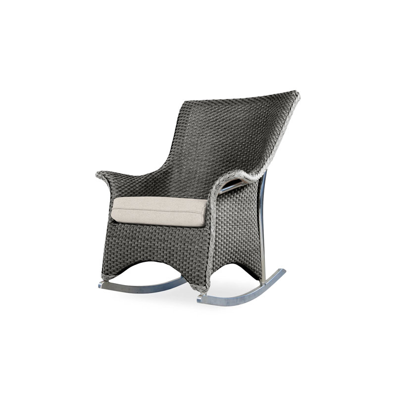 Mandalay Outdoor Rocker Chair, Amber Waves, White