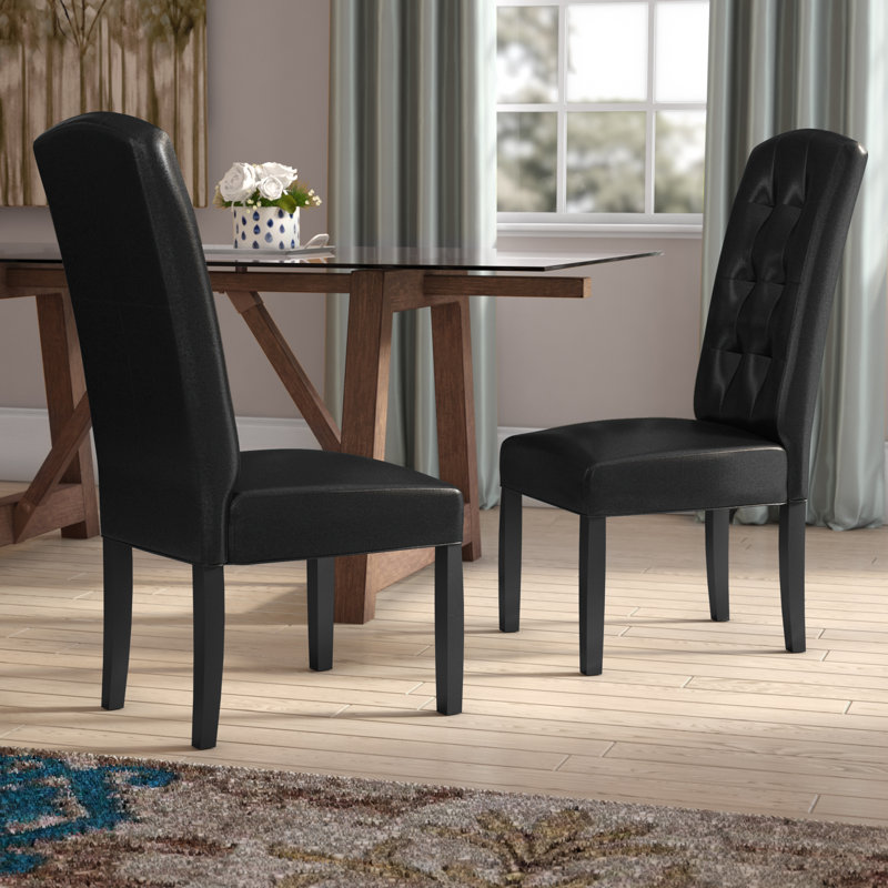 Modway Black Vinyl Perdure Dining Chair