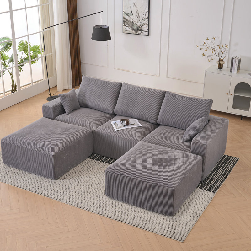 Canapé modulaire Boneless, Gris