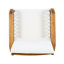 Fauteuil club d'extérieur en bois d'acacia avec corde tissée à la main, finition teck