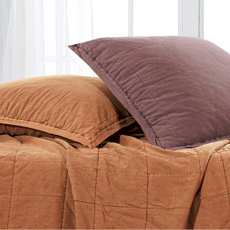  Stonewashed Cotton Canvas Solid Color Timeless Basic Rustic Chic Pillow Sham, Charcoal, Standard/Twin