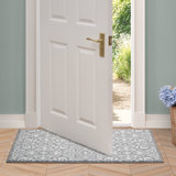 Feya Machine Woven Synthetic Damask Aera Rug in Green/White