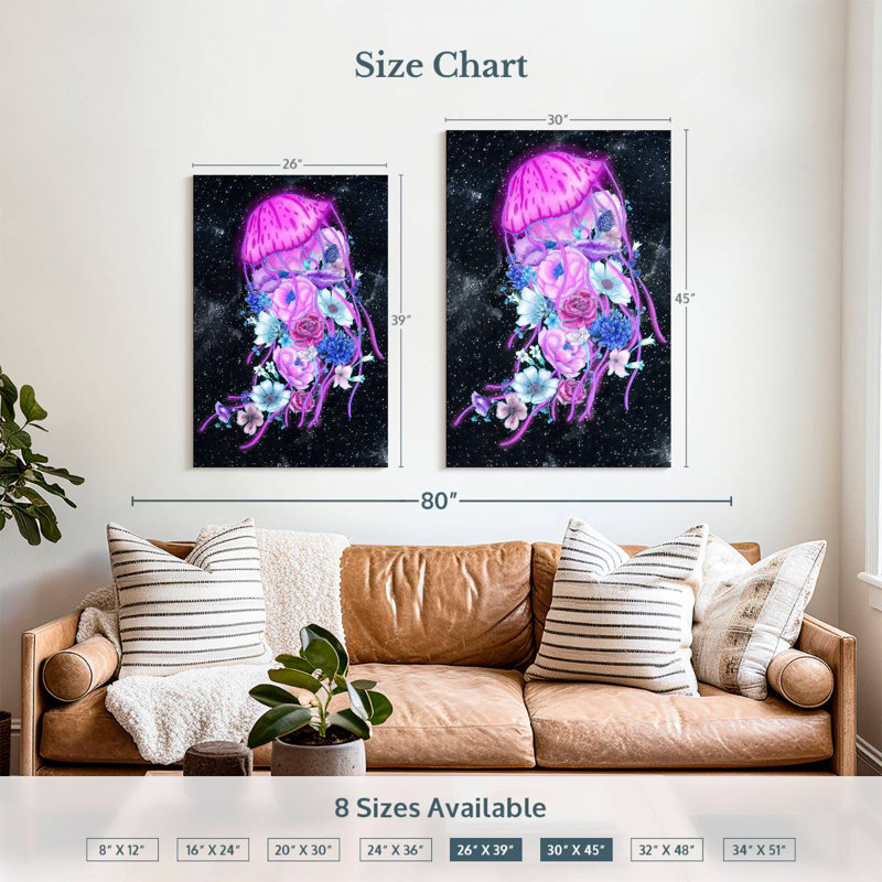 Brampt Magic Ocean Jellyfish, 39" H x 26" W