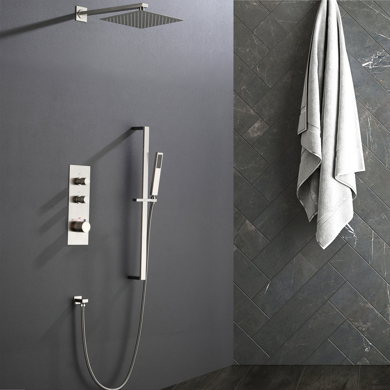 All-In-One Kit with Rough in-Valve, Brushed Nickel