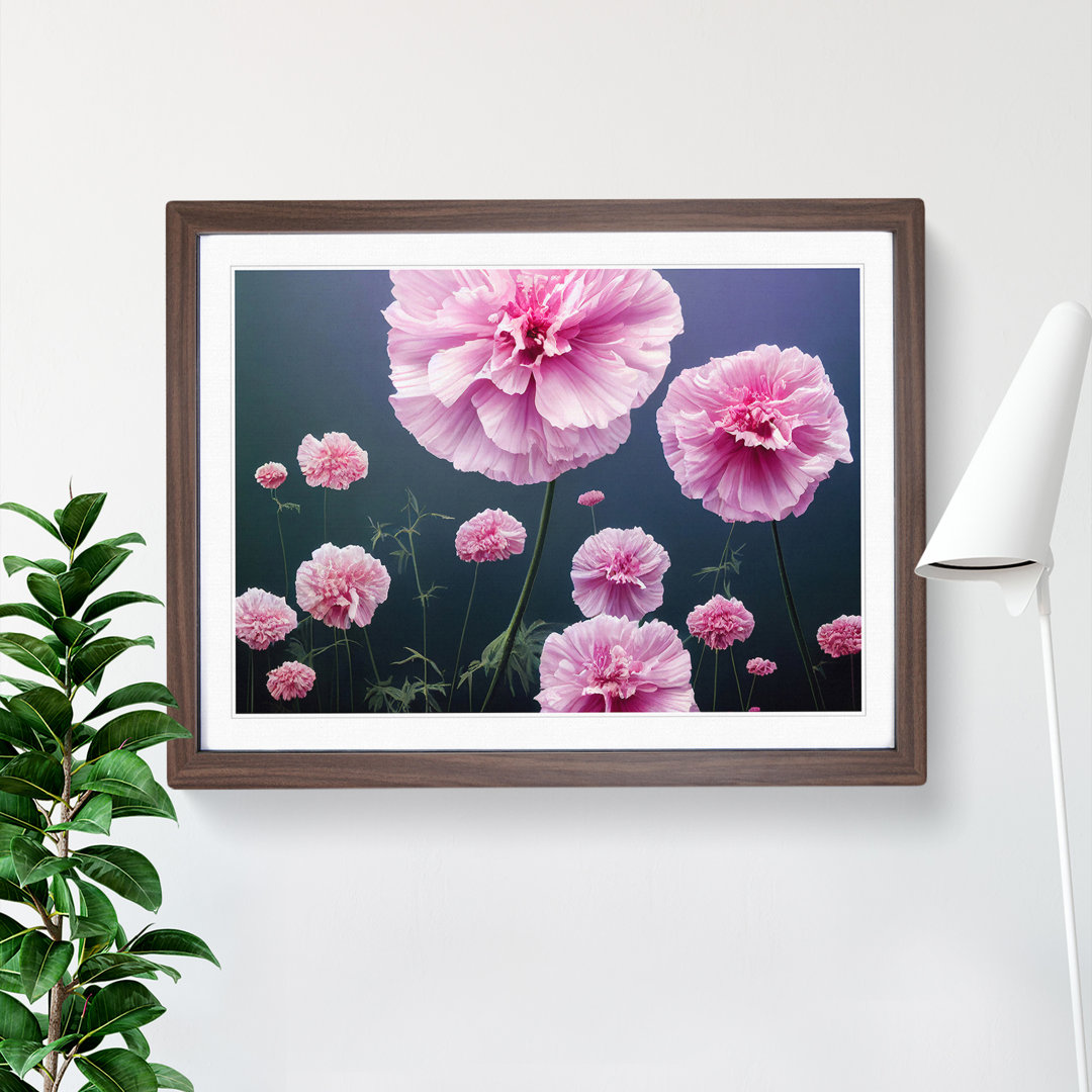 Gleeful Carnation Flowers - Framed Print