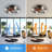 Indoor Low Profile 20 Inch Industrial 7 Blades Remote Control Ceiling Fan With Bulb Light