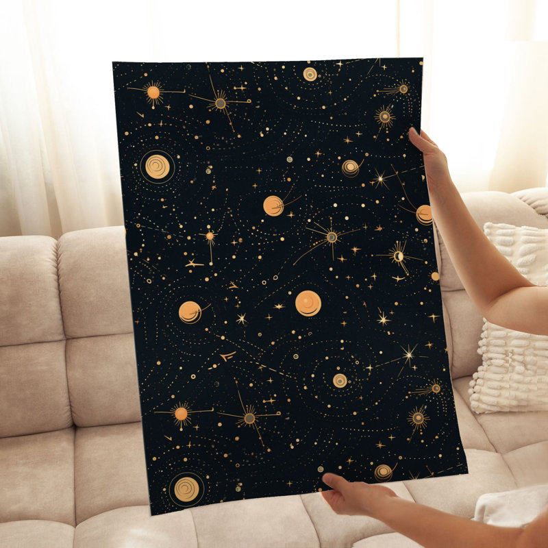 «Astronomie and Space Stars», reproduction d'art moderne sans cadre, H 10 po x l 8 po