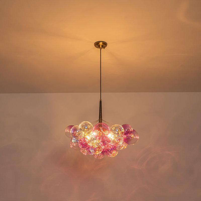 Lustre sphérique en verre sphérique Spoutnik 5 lumières