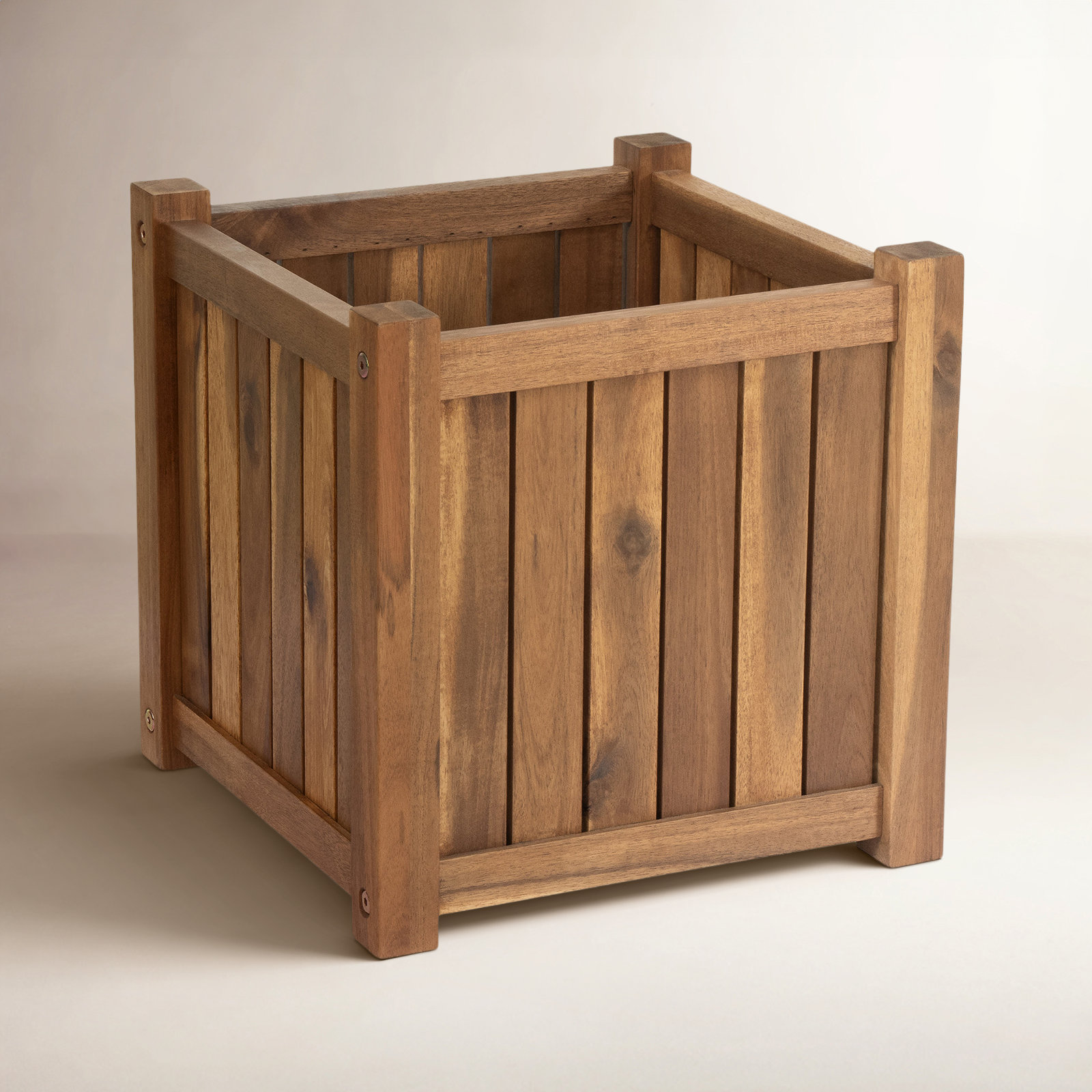 Morry 14" Acacia Wood Planter Box, Brown