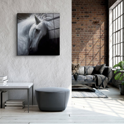 Superbe peinture décorative en verre trempé 23,6 po x 23,6 po | 100% verre trempé, épaisseur: 0,16 pouce | Impression UV pour des couleurs éclatantes | Art mural parfait pour la décoration de la maison ou du bureau, design moderne et élégant
