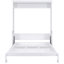 Grand lit avec tablette de bureau, blanc - idéal pour le travail et le repos-332093832