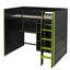 Lit mezzanine en bois avec bureau-493672637