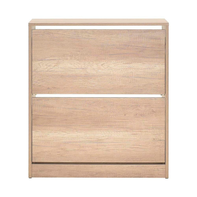 Armoire à chaussures moderne, noyer clair, 28,7 po x 33,1 po x 10,2 po | 100% panneau de particules enduit de mélamine, épaisseur: 0,6 pouce | Solution de rangement élégante et fonctionnelle pour le vestibule, le couloir et le placard