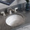 Lavabo de salle de bain encastré en céramique 16 po Monaco
