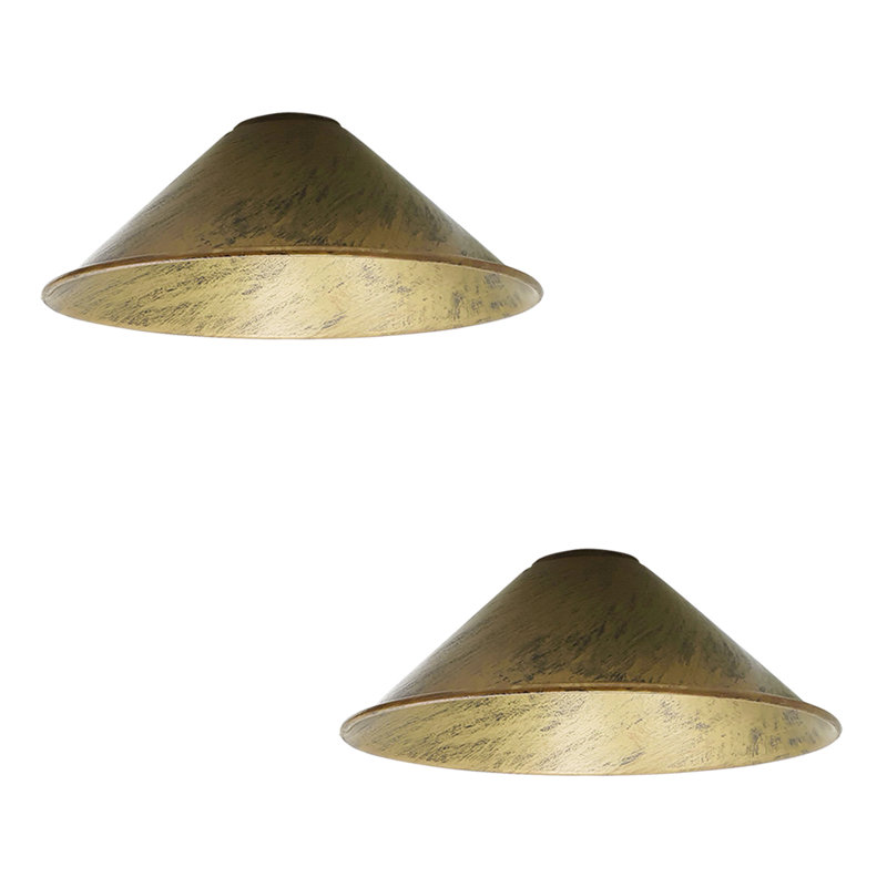 Longworth 10cm H Metal Cone Shape Pendant Shade ( Uno ), Brushed Brass