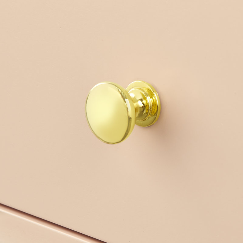 Camylle End Table with Storage, Blush Pink/Gold