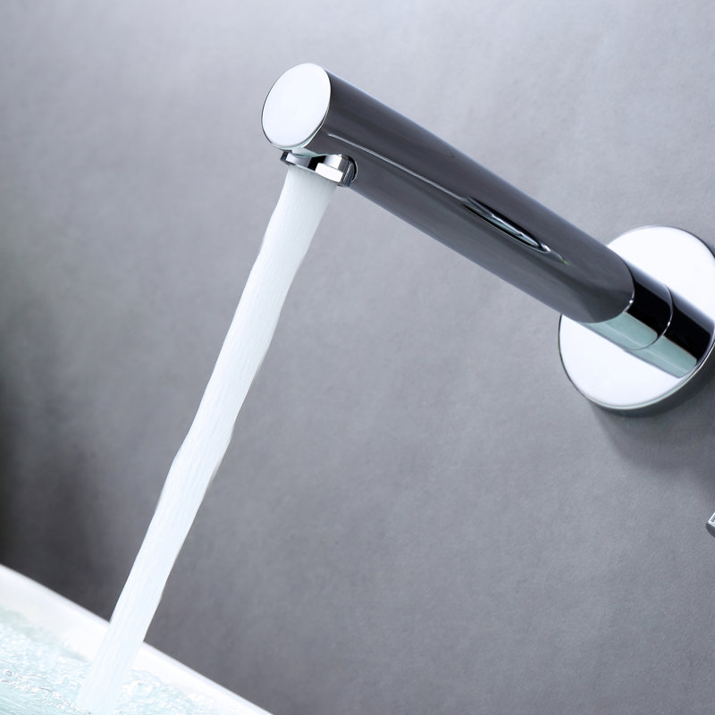 Bathroom Sink Faucet, Single Handle Wall Mount Lavatory Faucet, Bathroom Vanity Faucet With Brass Rough-in Valve, Chrome