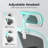 Ergonomic Office Chair, Home Office Desk Chair With Headrest, High Back Computer Chair With Armrests And Adjustable Lumbar Support For Home Office Study Room, White & Black-1768556747-1768556748
