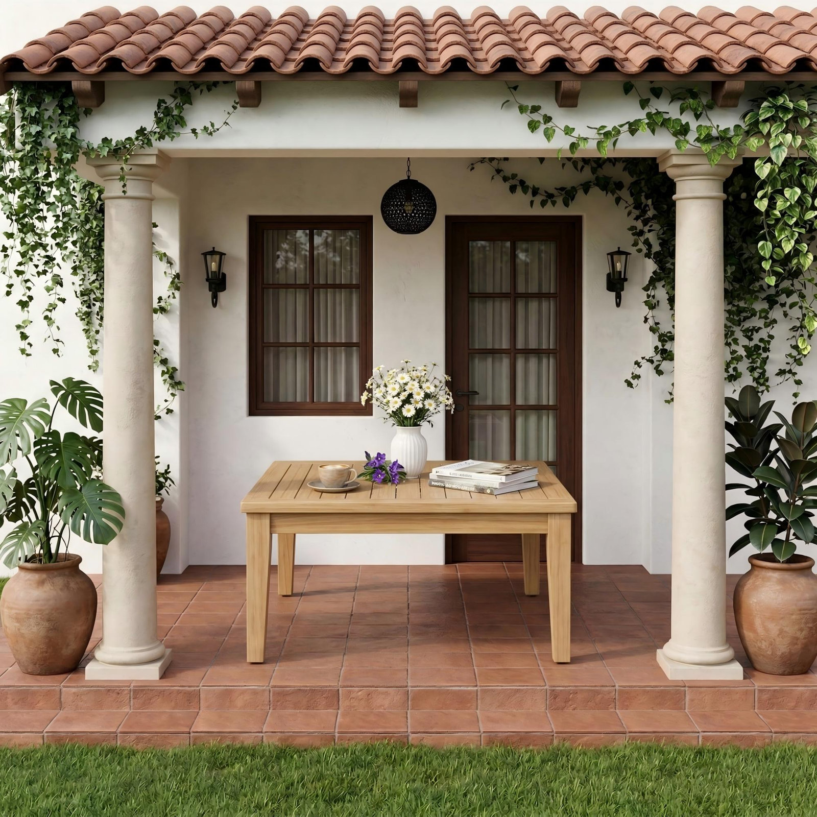 Rosanne 34" Teak Patio Table