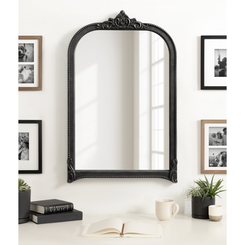 Miroir mural Hillenbrand, 38 po x 24 po, Noir