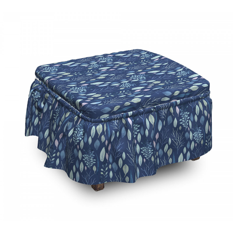Housse pour repose-pieds feuilles d’art