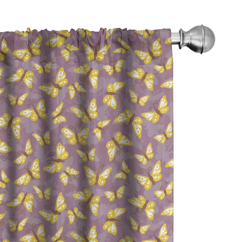 Panneau coulissant semi-diaphane avec passe-tringle Butterfly, 28 po x 84 po