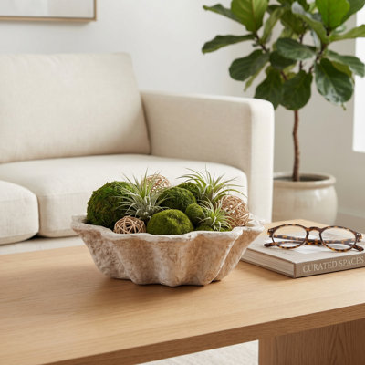 Bol décoratif contemporain en papier cannelé pour le comptoir de la cuisine et le style de la table basse - Accent moderne pour la décoration du salon