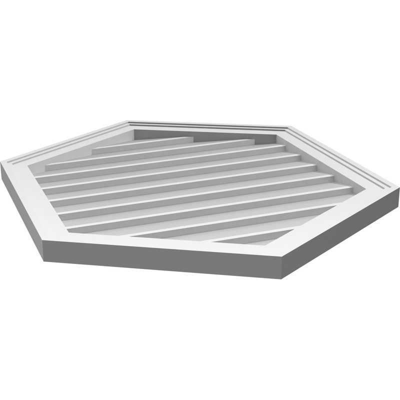 Ventilé vertical à pignon vertical 7/12 po, H 32 po x l 26 po x P 1,5 po