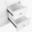 Armoire de salle de bain blanche durable avec beaucoup de rangement, imperméable et facile à assembler