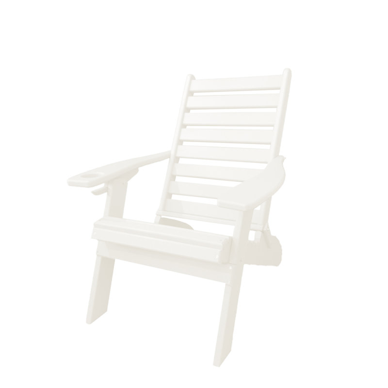 Dermando Foldable Outdoor Adirondack Chair, Bright White