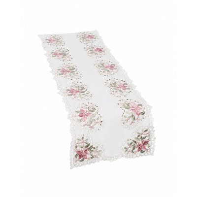 Albaugh Embroidered Cutwork Table Runner