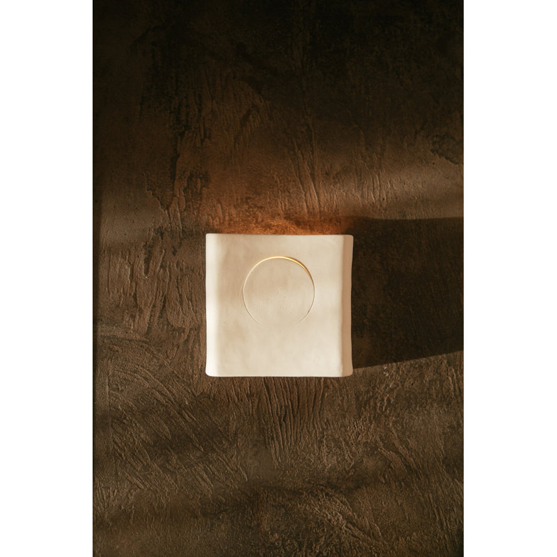 Eclipse Wall Lamp Stoneware Sm White