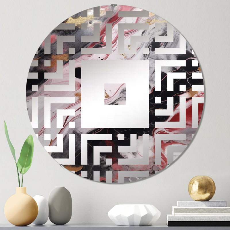 Hasad - Miroir mural carré, 23,6 po x 23,6 po