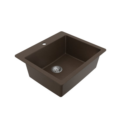 Ensemble d'évier de cuisine à cuve simple 25 po x 22 po Karran Quartz