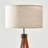 Eden 58 in. 3-Way Dimming LED Wooden Tripod Floor Lamp with Beige Fabric Drum Shade