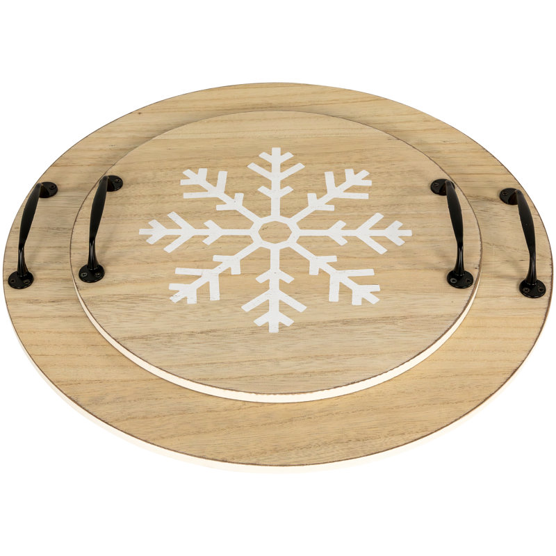 Solid Wood Tray - Set of 2