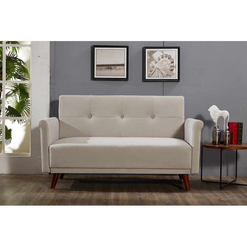 Pam 60'' Upholstered Loveseat, Tan